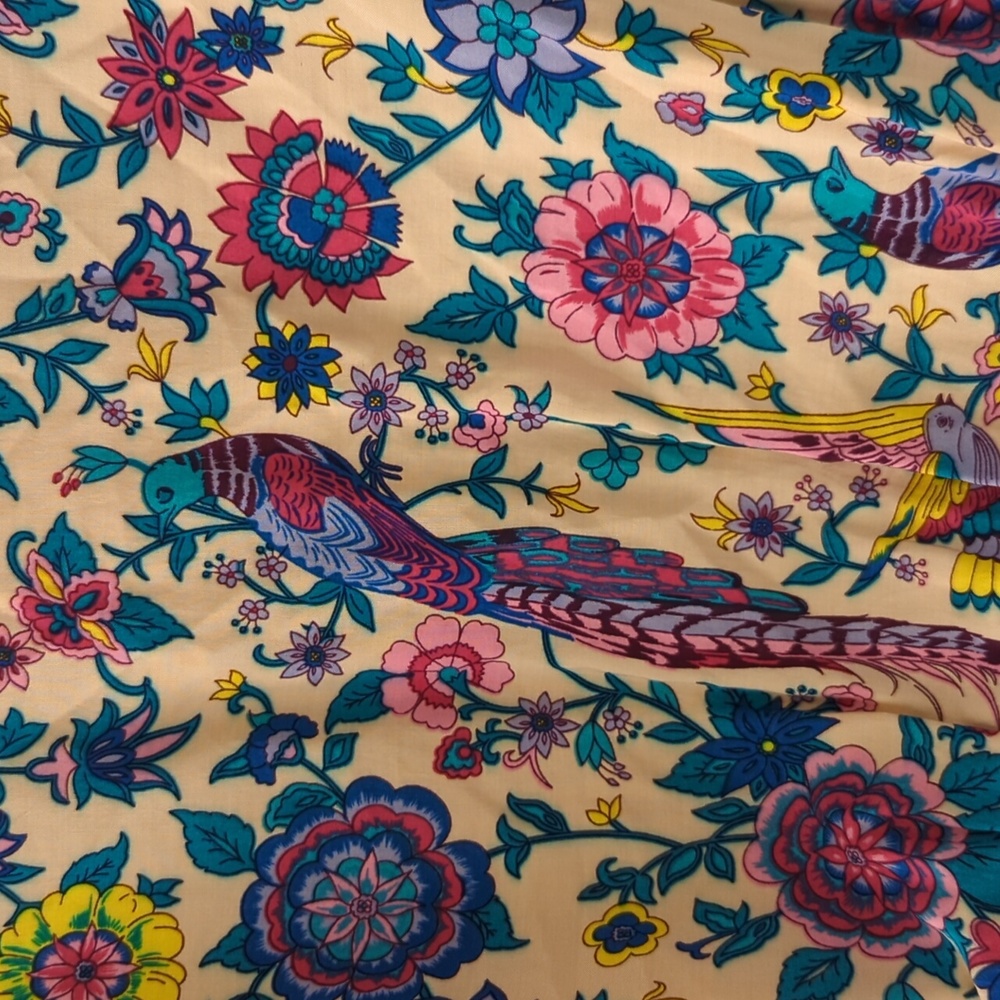 Mora Floral Bird Boho Mini Dress M - Picture 13 of 16
